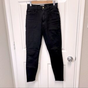 FRAME Denim “Ali High Rise Cigarette” Black Jeans. Sz 26